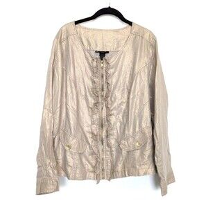 Lane Bryant Gold Utility Jacket with Stylish Design